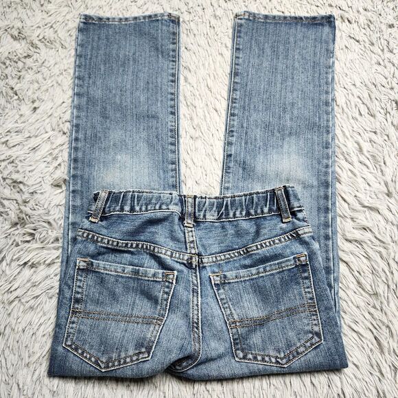 The Childrens Place Girls Blue Jeans Size 8 Bootcut Stretch Adj Waist 22X23 Kids - Picture 4 of 12